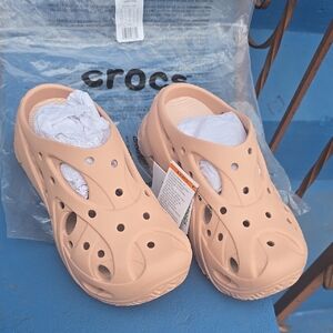 CROCS Women's Platform Shoes in Peach